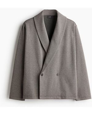 H&M Jerseyblazer in Relaxed Fit - Grau