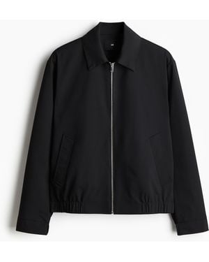 H&M Twilljacke in Regular Fit - Schwarz