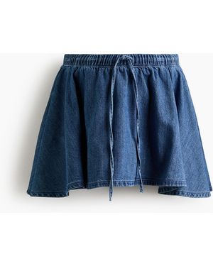 H&M Mama Flared Skort Van Katoenmix - Blauw