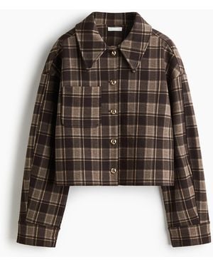 H&M Gebondetes Shacket - Braun