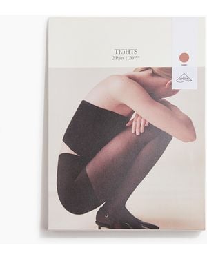 H&M 2er-Pack Strumpfhosen mit Lycra in 20 Denier - Weiß