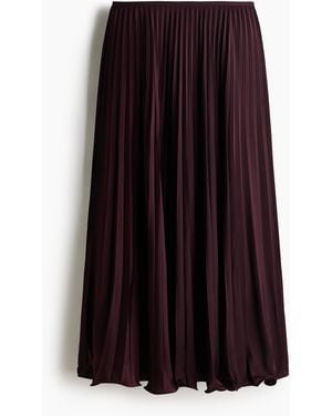 H&M Geplisseerde Maxirok - Paars