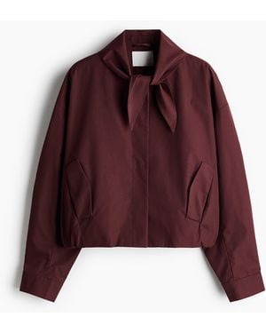 H&M Jacke mit Schalkragen und Ballonsaum - Rot