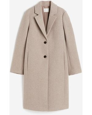 H&M Einreihiger Twillmantel - Natur