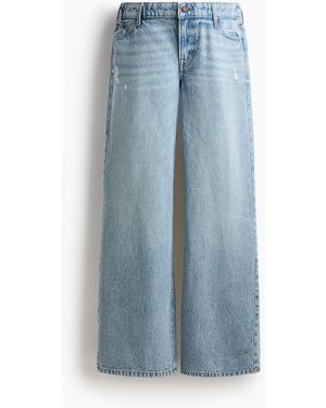 H&M MAMA Wide Low Waist Jeans - Blau