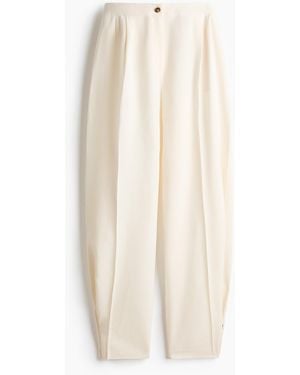 H&M Hose aus Leinengemisch mit Balloon Leg - Weiß