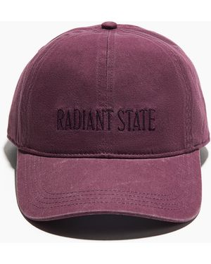 H&M Cap aus Baumwolltwill mit Motivdetail - Lila