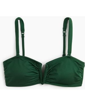 H&M Wattiertes Bikinitop - Grün