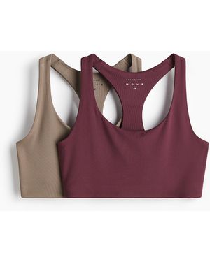H&M 2er-Pack Sport-BHs Medium Support - Lila