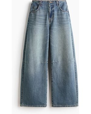 H&M Barrel High Waist Jeans - Blau