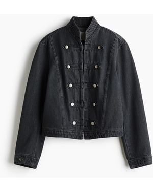 H&M Denim Jack Met Studs - Zwart