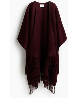 H&M Handgemaakte Cape Van Wolmix - Rood