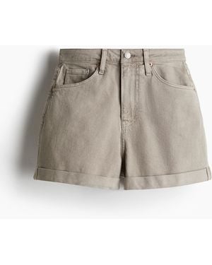 H&M Mom Ultra High Jeansshorts - Grün