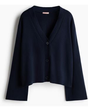 H&M Feinstrick-Cardigan - Blau