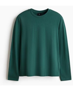 H&M Jerseyshirt in Regular Fit - Grün