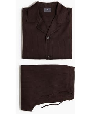 H&M Pyjamajasje En Broek Van Lyocell - Bruin