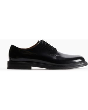 H&M Derbyschuhe aus Leder - Schwarz