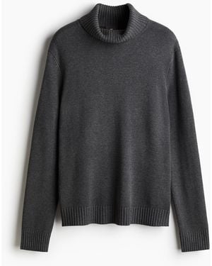 H&M Turtleneck-Pullover aus Wollmix - Schwarz