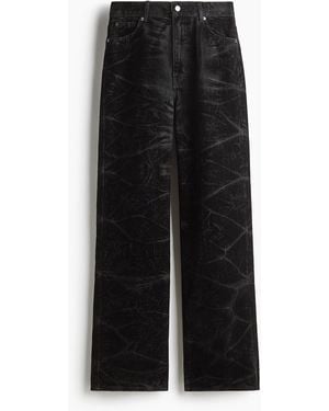 H&M Beflockte Jeans - Schwarz