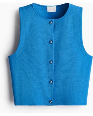 H&M Gestricktes Gilet - Blau