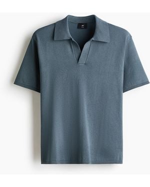 H&M Poloshirt in Relaxed Fit - Blau