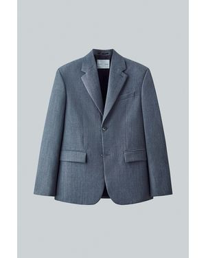H&M Einreihiges Jackett aus Wollmix - Blau