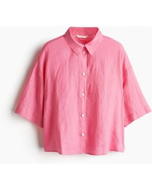 H&M Leinenbluse - Pink