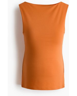 H&M MAMA Top mit U-Boot-Ausschnitt - Orange