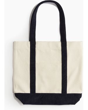 H&M Canvas-Shopper - Schwarz
