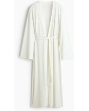 H&M Tricot Ochtendjas - Wit