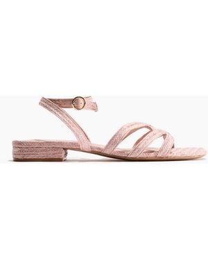 H&M Sandalen aus Bastgeflecht - Weiß
