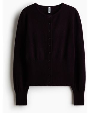 H&M Fijngebreid Vest - Zwart