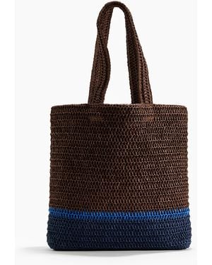 H&M Tote Bag aus Stroh - Mehrfarbig