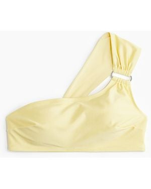 H&M Wattiertes One-Shoulder-Bikinitop - Gelb
