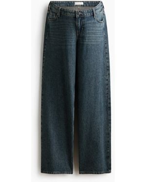 H&M Mama Wide Low Waist Jeans - Blauw