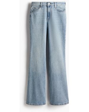 H&M Curvy Fit Flared High Jeans - Blau