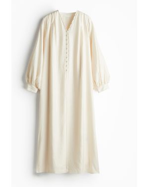 H&M Kleid mit Ballonärmeln - Weiß