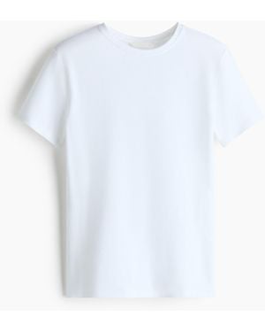 H&M Nauwsluitend T-shirt Van Katoenmix - Wit