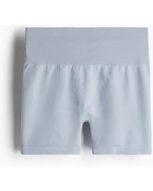 H&M Nahtlose Invisible Scrunch-Hotpants mit DryMove - Blau