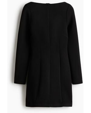 H&M Minikleid mit U-Boot-Ausschnitt - Schwarz