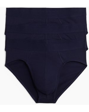 H&M 3er-Pack Slips mit Lycra - Blau