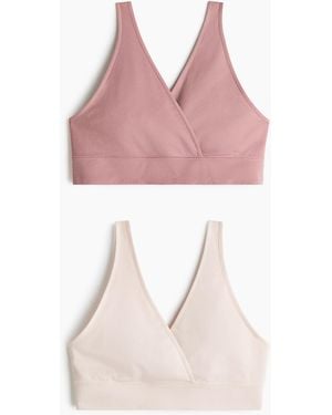 H&M MAMA 2er-Pack Still-BHs Seamless - Pink