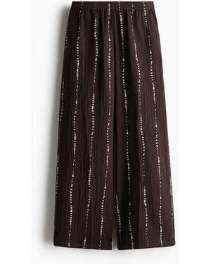 H&M Gerade Musselinhose - Braun