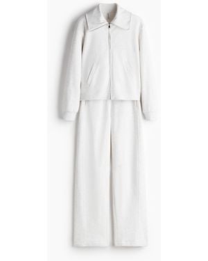 H&M 2-teiliges Set mit Sweatshirt und Hose - Weiß