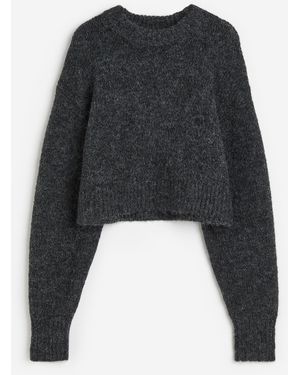 H&M Kurzer Pullover - Schwarz