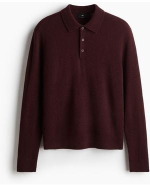 H&M Wollen Polotrui - Rood