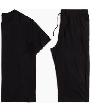 H&M Schlafanzug aus Jersey - Schwarz