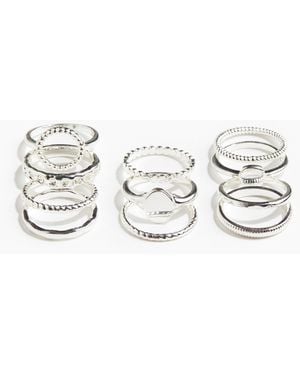 H&M 11er-Pack Ringe - Mettallic
