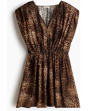 H&M Tuniekjurk Van Viscosemix - Bruin