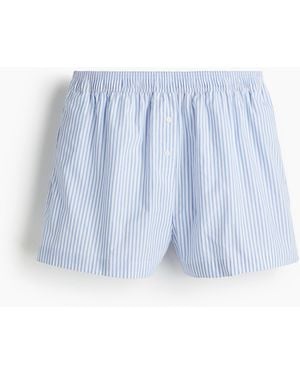 H&M Short Van Popeline - Blauw